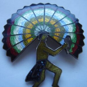 Castelan Mexico Enamelled Brooch