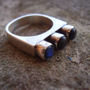 Finland Modernist silver and labradorite ring 1974