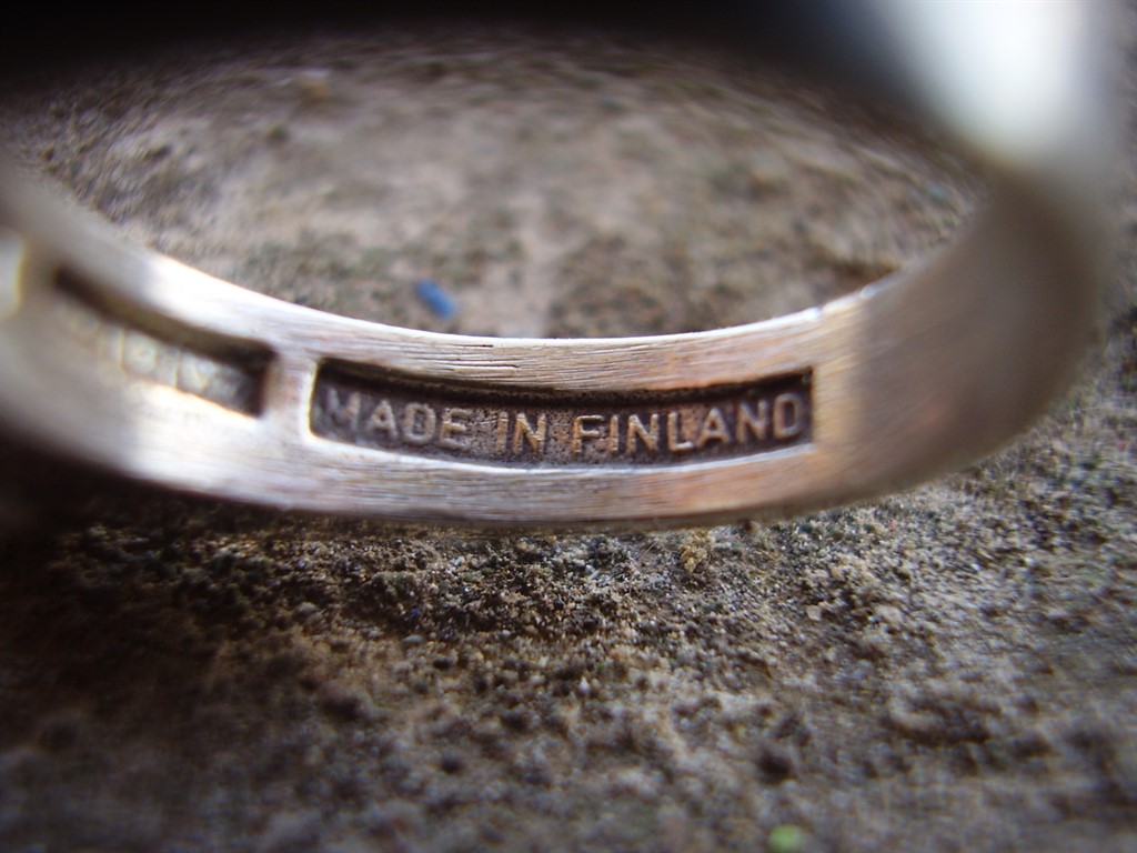 Finland Modernist silver and labradorite ring 1974 - Image 3