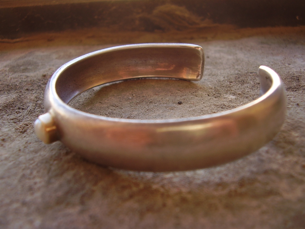 Erik Dennung Denmark circa 1960's silver and pearl bangle bracelet - Image 2